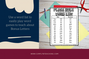 A FLOSS Rule word list is a great addition to any phonics lesson!